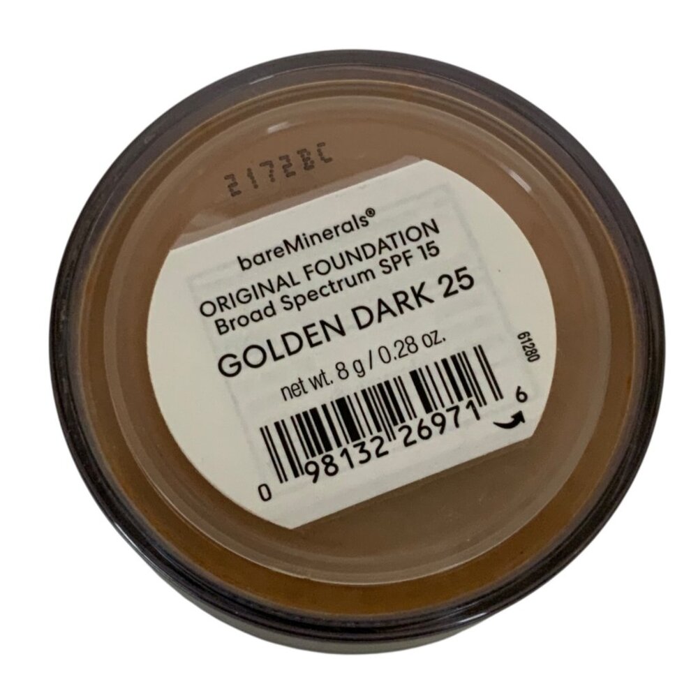 BareMinerals Original Foundation SPF 15 Golden Dark 25 8g / 0.28 Oz Jar - Picture 3 of 4